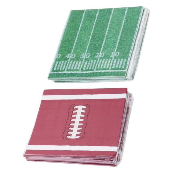100PCS Large Football Celebration Napkins With Two Different Sports Great For Birthday Decorations