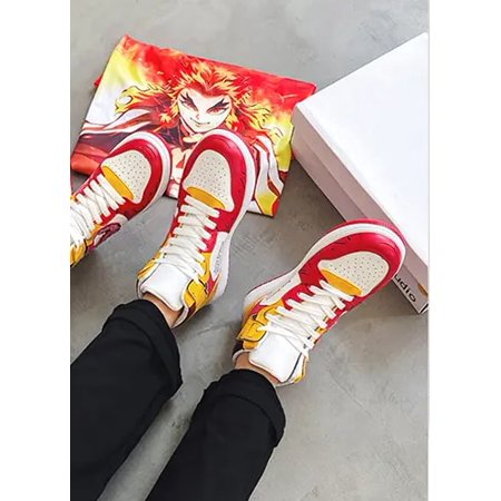 

Dropshipping Men Anime Shoes Demon Slayer Tanjirou Zenitsu Inosuke Kyoujurou Comic Cosplay Sneakers Women Casual Shoes High Top