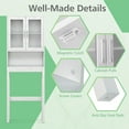 thumbnail image 6 of Costway Wooden Over The Toilet Storage Cabinet Spacesaver Organizer Bathroom Tower Rack, 6 of 9