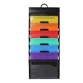 thumbnail image 1 of GOOHOCHY Organizador de archivos portátil tipo acordeón de 6 bolsillos para colgar en la pared, ideal para oficina, aula y hogar, para colgar sobre la puerta, color negro., 1 of 8