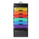 thumbnail image 1 of Organizador de archivos colgante de 6 bolsillos, portátil, estilo acordeón, para documentos, montado en la pared, para oficina, aula y hogar, para colgar sobre la puerta, color negro., 1 of 6