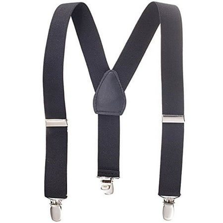 Solid Color Kids and Baby Elastic Adjustable Suspenders -Black (Size 22 ...