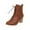 Yellow, variant on Fesfesfes Chelsea Boots for Teen Girls And Winter Thick Heel Lace Pp Nude High Heel Women 9.5(43)