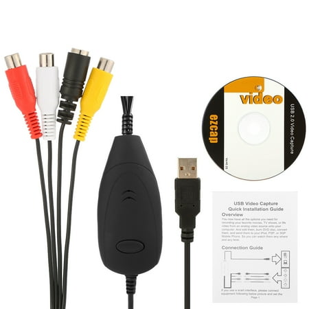 20' Analog Audio - USB 2.0 Video Capture HD Video Converter Recorder Convert Analog Video Audio to Digital Format