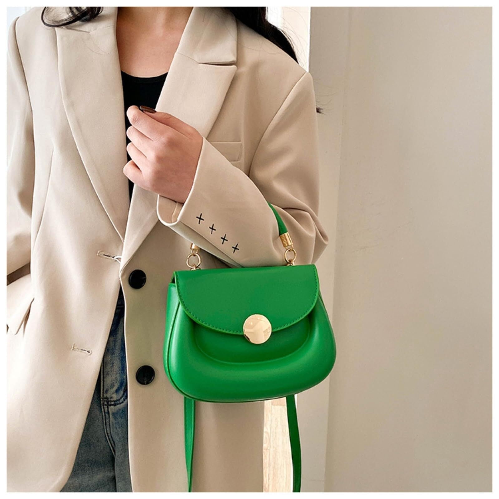 Crossbody Purse for Women Small Crossbody Bags Trendy Leather with Adjustable Shoulder Strap for Backpack Travel