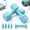 Blue, variant on Adjustable Dumbbell Set of 2, Black, 6 Lbs Total, Soft Rubber Handle for Home Gym Workouts