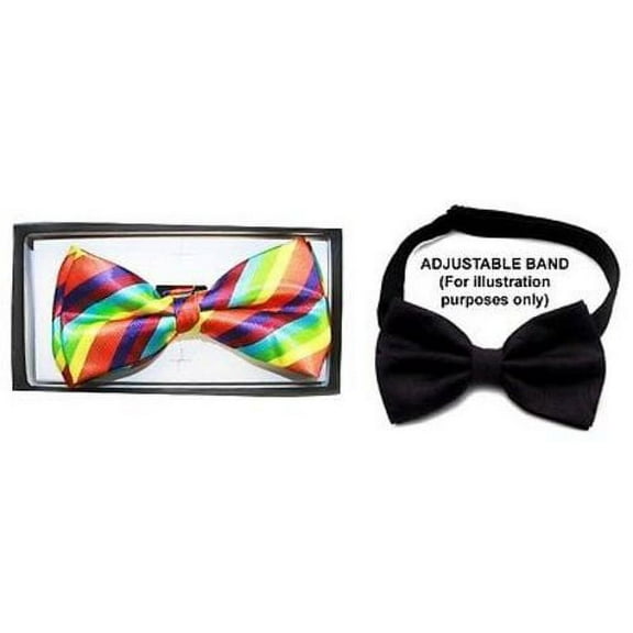 Rainbow Colors Gay Pride Bow Ties For Adults -- FREE USA Shipping-- (BTiePr1)