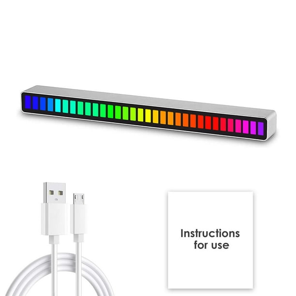 Luz De Ritmo De Recogida Activada Por Voz Rgb, Luz De Ambiente De Música De Ritmo Colorido, Luz Led De Escritorio Para Coche Speravity EL015987-00