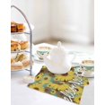 thumbnail image 4 of Spring Daisy Kitchen Dish Towels for Drying Dishes Set of 2, Green Rustic Botanical Brown Yellow Florals Waffle Weave Microfiber Hand Tea Bathroom Towels Quick Dry & Absorbent Towel 12x12, 4 of 7