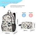 thumbnail image 2 of ALAZA Cute Cat Footprint School Backpack Lunch Box Set Student Bookbag, 2 of 7