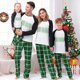 thumbnail image 2 of Pijamas familiares a juego de Navidad, conjunto de pijamas a cuadros verdes con diseño exclusivo de astas de reno, Feliz Navidad, 2022, 2 of 4