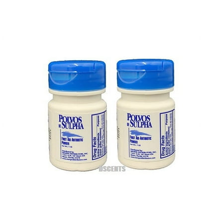 2 Pack Polvos De Sulpha First Aid Antibiotic Powder For Cuts Scrapes Burns 7.5g