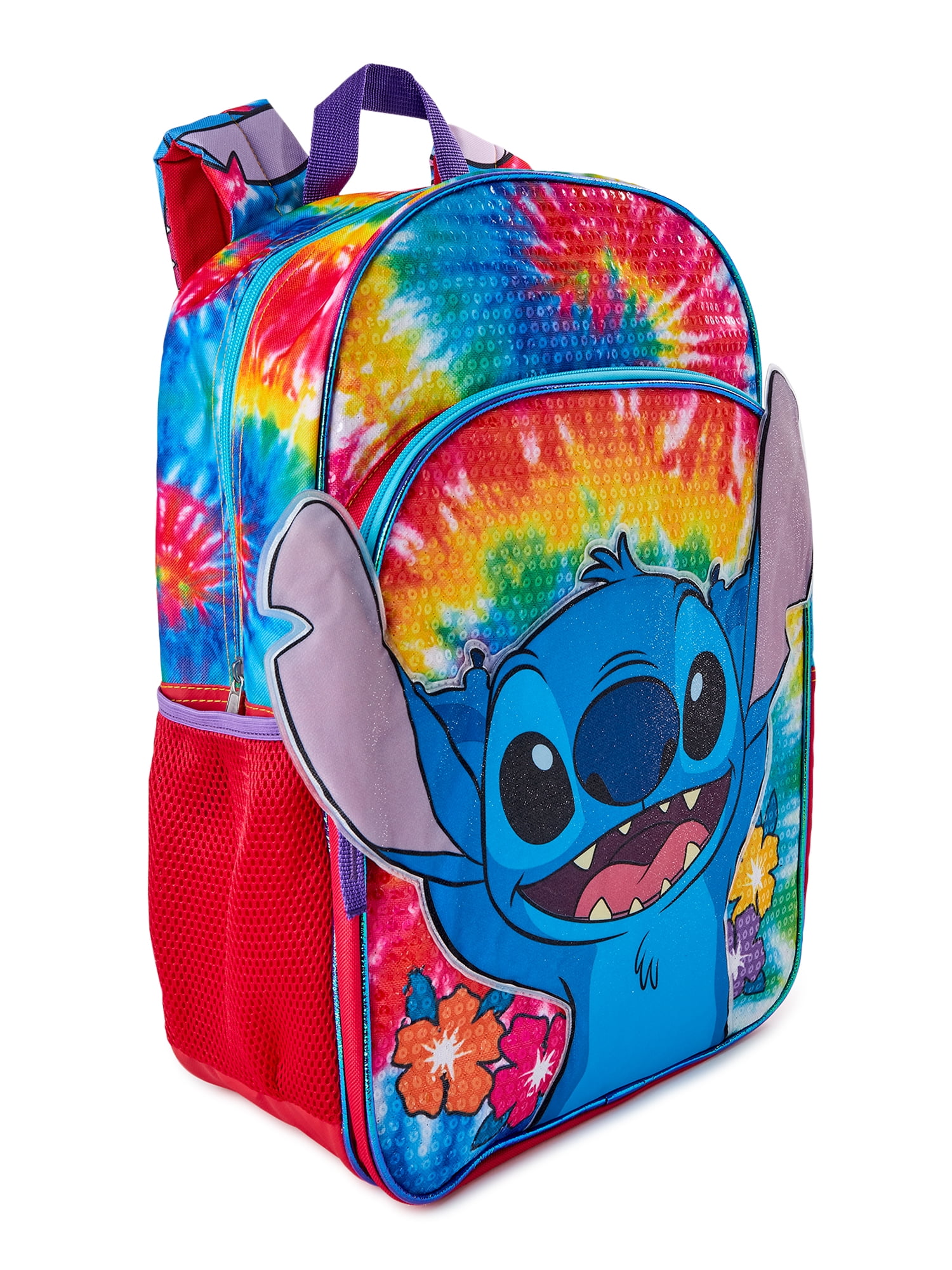 Monnik vergiftigen item Disney Lilo and Stitch Kids 17" Multi-Color Tie-Dye Backpack - Walmart.com