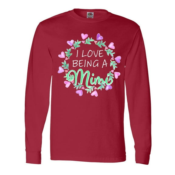 Inktastic I Love Being a Mimi- Circle of Hearts Long Sleeve T-Shirt