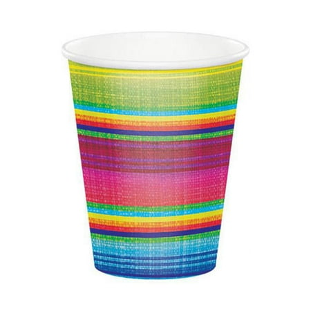 Serape Fiesta Party - 9 oz Hot/Cold Cups - 1 pack of 8 - Party Supplies