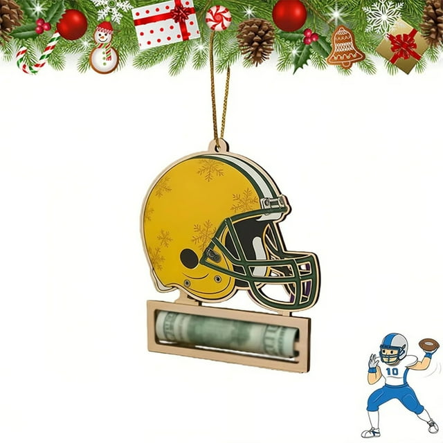 Gift Flat Acrylic Football Helmet Pendant 2D Ornament