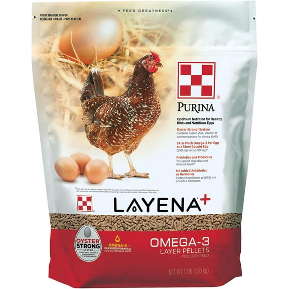 Purina Animal Nutrition (C)Layena  Omega-3 Pellets 10LB(4)