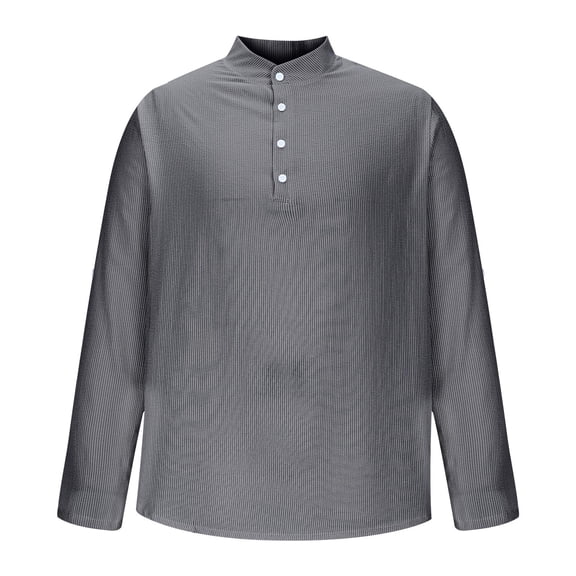 ShomPort Men's Long Sleeve Shirts Lightweight Half Button Collar Casual Classic Pullover Office T-Shirt