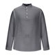 thumbnail image 3 of pstuiky Camisas casuales de manga larga para hombre, Camisa básica de manga larga para hombre, semiabierta, con cuello alto, botones, informal, holgada, a rayas, de manga larga camisetas de hombre xl, 3 of 6