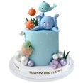 thumbnail image 1 of Decoración para tartas con forma de Zafena, animales marinos, 17 unidades, 1 of 6