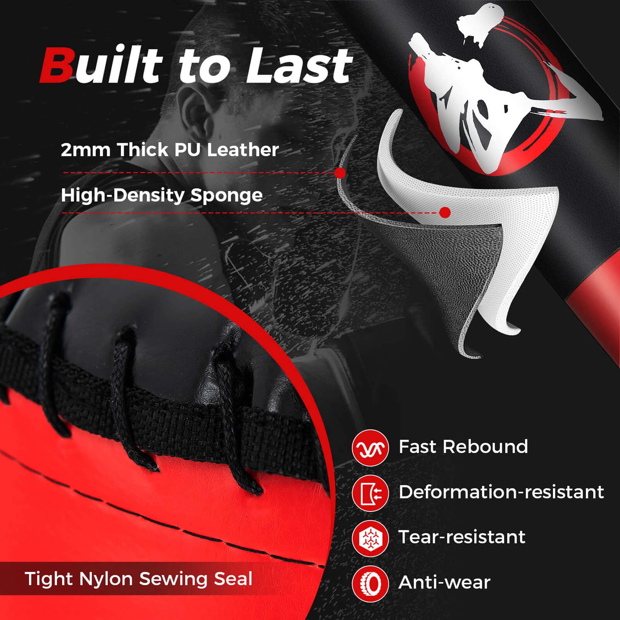 Costway 70" Freestanding Punching Bag with Fillable Base 12 Suction Cups & Shock Absorbers