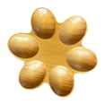 thumbnail image 1 of Soporte de madera para huevos, organizador de huevos, bandeja para guardar huevos, soporte para codorniz, pato, granja Tiene capacidad para 6 huevos, 1 of 9