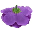 50 Pack Purple Roses Artificial Flowers Bulk, 3 Inch Stemless Fake Silk