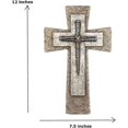 thumbnail image 2 of Comfy Hour Faith and Hope Collection Faux Stone with Nail Wall Cross, Religious Decoration, Polyresin, 2 of 5