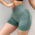 thumbnail image 4 of Women's High Waist Workout Shorts Ribbed Acid Wash Butt Lifting Tummy Control Ruched Booty Yoga Short Pants Sports Shorts, 4 of 8