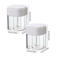 thumbnail image 1 of Oleegame 2 Pcs Rangement pour Produits 4 en 1 Bouteille d'Assaisonnement Plastique Réservoir de Vente Combinaison Scellage Anti-Humidité Blanc, 1 of 2
