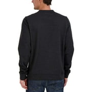 Gerry Men's Textured Crew Pullover Sweatshirt (Black, Medium)
