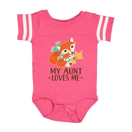 

Inktastic Aunt Loves Me Woodland Fox Gift Baby Boy or Baby Girl Bodysuit