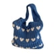 thumbnail image 3 of Bolso de hombro para mujer, bolso de mano tejido a la moda para el trabajo de compras de vacaciones de primavera Azul, 3 of 8