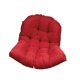 thumbnail image 5 of Cojín de respaldo para silla colgante tipo huevo, alfombrilla para silla de jardín, transpirable, de poliéster, grueso, para casa rojo, 5 of 9