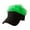 Green, variant on freneci Men's Novelty Spiked Hair Visor with Wig Peaked Baseball Hat for Photography Brown