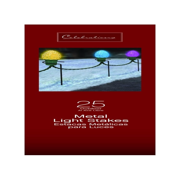 Estacas para luces exteriores Celebrations, de metal, 25 unidades