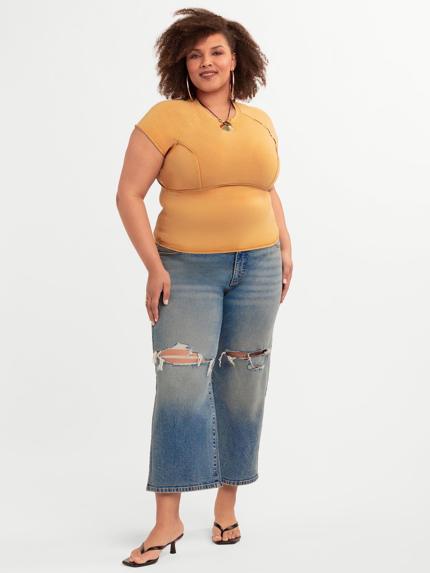 Jessica Simpson Women's and Women's Plus Eydie Tee, Sizes XS-4X
