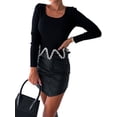 thumbnail image 3 of Julycc Womens Long Sleeve Pearl Blouse Shirt Irregular Flowy Tops, 3 of 4