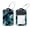 multicolored 3, variant on 2 Pcs Blue Turtle Bubble Pattern Luggage Tag for Suitcases, Leather Baggage Tags Identifiers for Travel, Stainless Steel Loop Name ID Label for Women Bag Backpack