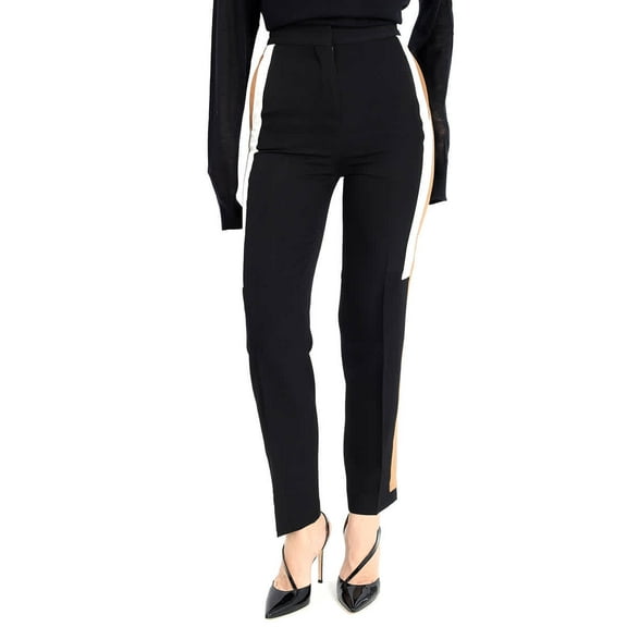 Burberry Ladies Stripe Detail Wool Tailored Trousers, Brand Size 4 (US Size 2)