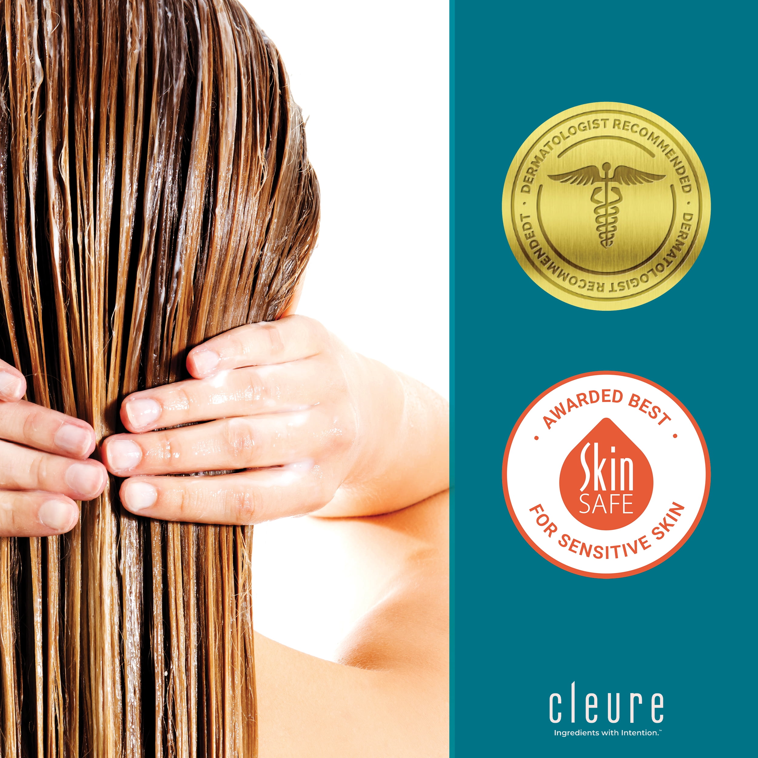 Cleure Fragrance Free Shampoo & Conditioner Set for Sensitive Skin & All Hair Types - Paraben Free (12 oz, Pack of 2)