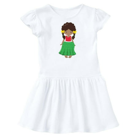 

Inktastic African American Girl Fashion Girl Green Skirt Gift Toddler Girl Dress