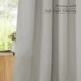 thumbnail image 3 of Linen Gray Curtains for Windows, Rod Pocket & Back Tab Thick Flax Semi Sheer Eclectic Drapes Privacy Assured with Light Filtering for Kids Room/Living Room, W55 x L84, 2 Pieces, 3 of 8