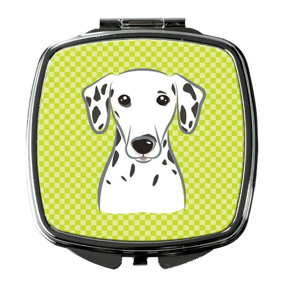 Checkerboard Lime Green Dalmatian Compact Mirror BB1272SCM
