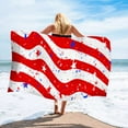 thumbnail image 3 of Wovilon Independence Day Beach Towel 27 x 55 inches, Super Lightweight Microfiber Colorful Bath Towel Sandproof Beach Blanket Multi-Purpose for Travel Swimming Pool 4th of July Decorations, 3 of 5
