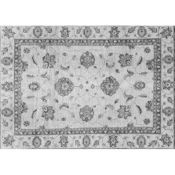 Ahgly Company Indoor Rectangle Abstract Gray Modern Area Rugs, 8' x 12'