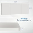 thumbnail image 2 of VIVO White 83 x 30 inch Universal Table Top for Sit to Stand Desk Frames, 2 of 8