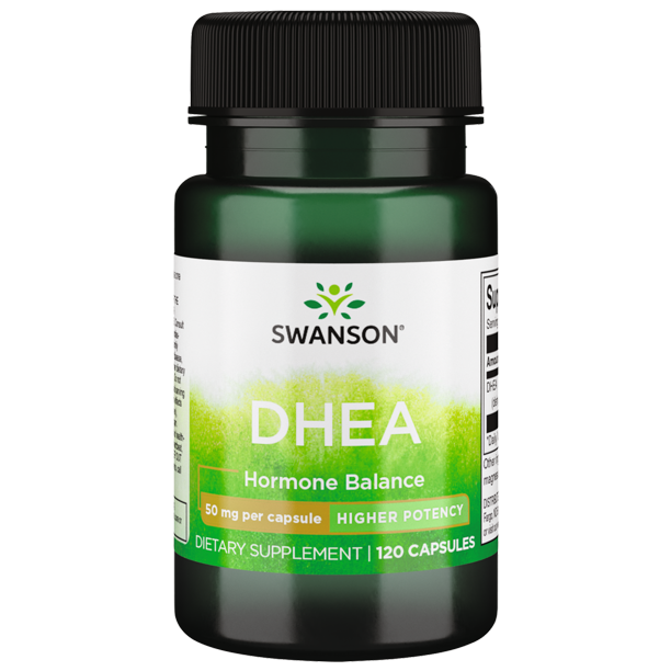 Swanson Dhea (Dehydroepiandrosterone) Capsules, 50 mg, 120 Count