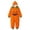 1Orange, variant on REDARER Kids Hooded Zip Onesie Pumpkin Face Graphic Jumpsuit with Side Pockets Halloween Trick or Treat Party Dress Up Loungewear ,160