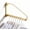 Brushed Gold, variant on Laundry Hanger, Wall Mounted Clothes Hanger with Swing Arm Holder Brass Hanging Drying Rack Space Saver,Chrome